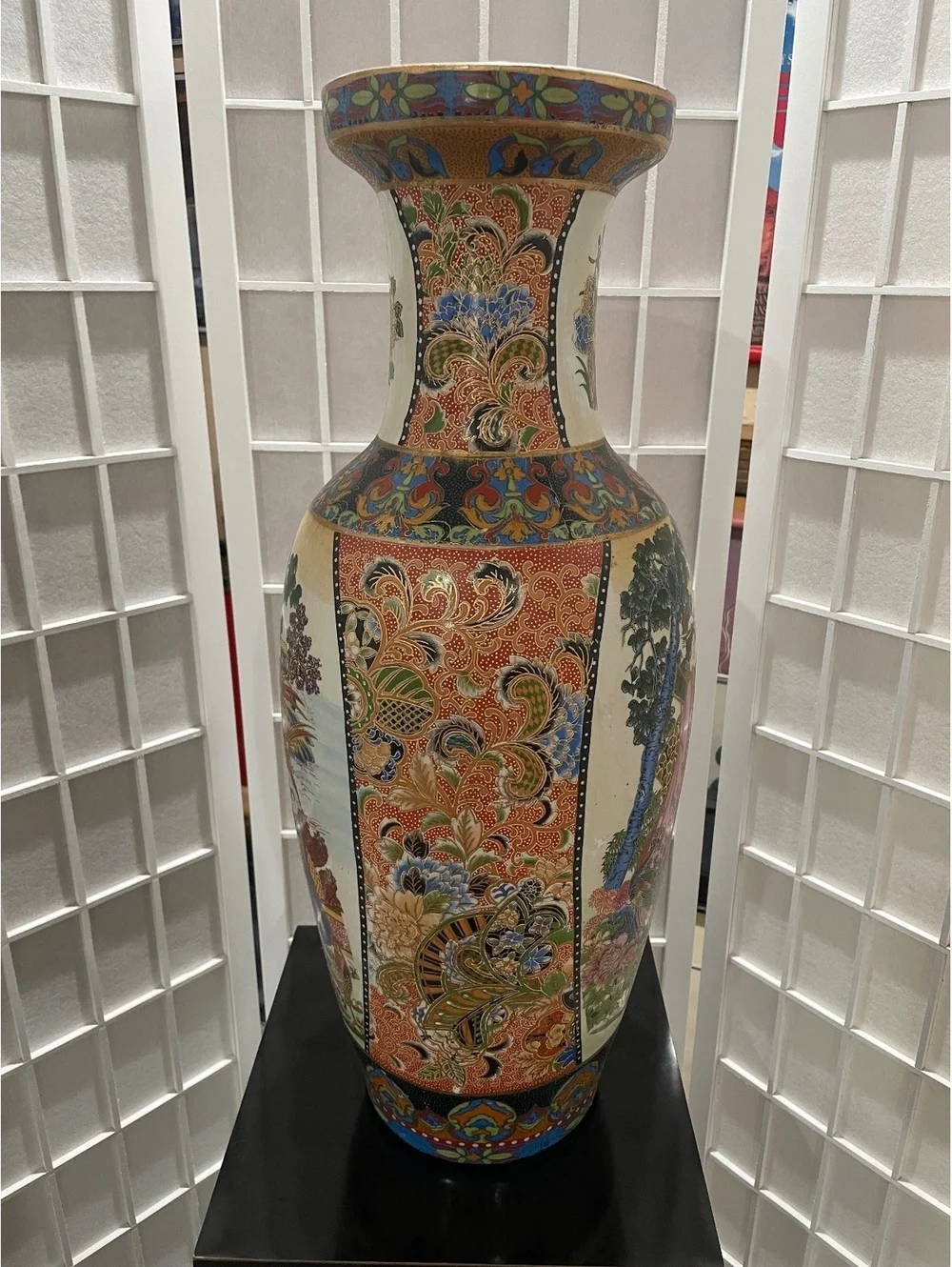 Japanese Royal Satsuma Large 23 Inch Vase